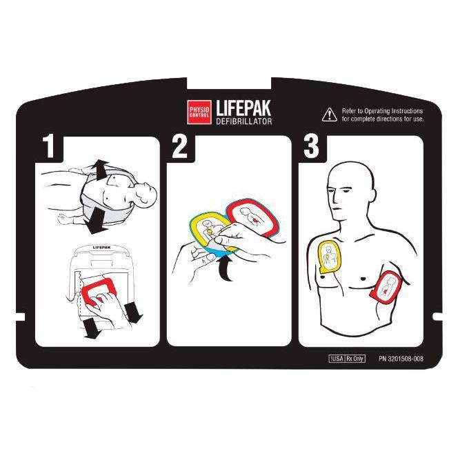 Physio-Control AED Instruction Card
