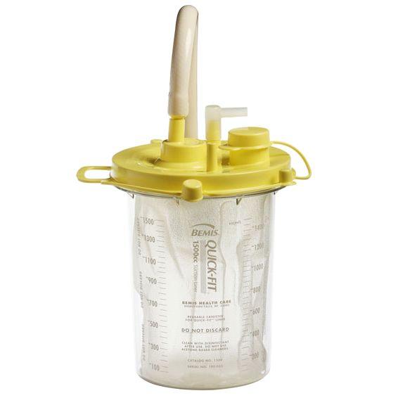 Bemis 1500cc Quick-Fit Suction Liner System Reusable Outer Canister